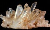 Wide Tangerine Quartz Crystal Cluster - Madagascar #58826-6